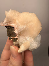 Load image into Gallery viewer, High-Grade Apophyllite on Pink Stilbite Zeolite | Indian Collector Mineral Specimen
