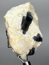 Load image into Gallery viewer, Blue Indicolite &amp; Mint Green Tourmaline on Matrix – Pegmatite Mineral Specimen from Pakistan
