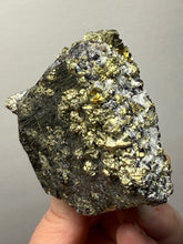 Load image into Gallery viewer, 3” New Find: Huanzala Mine Peru Sphalerite + Chalcopyrite + Apatite + Calcite + Quartz | Collector Display Specimen
