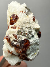 Load image into Gallery viewer, High-Grade Naturally Faceted Red Spessartine Garnet on Matrix — Skardu, Pakistan
