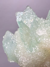 Load image into Gallery viewer, Luminous Mint Apophyllite with Glittering Druzy Sugar Quartz – India
