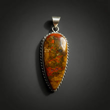 Load image into Gallery viewer, PENDANT | Moroccan Seam Agate | 925 Silver Plated
