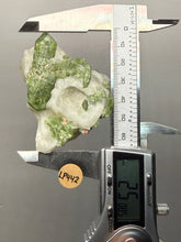 Load image into Gallery viewer, Electric Green Diopside on Quartz – Collector Mineral Specimen (Gilgit-Baltistan) Pakistan
