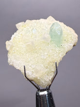 Load image into Gallery viewer, Luminous Mint Apophyllite with Glittering Druzy Sugar Quartz – India
