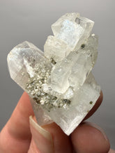 Load image into Gallery viewer, Gemmy Clear Apophyllite with Okenite + Green Heulandite | Zeolite Specimen | Maharashtra, India
