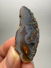Load image into Gallery viewer, Polished Malawi Agate Half – High-Grade African Banded Agate Display Specimen

