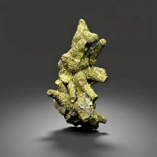 Load image into Gallery viewer, Chalcopyrite Botryoidal Stalactites on Calcite – Cabinet Specimen | Tongshankou Mine, Edong, Daye, Huangshi Prefecture, Hubei Province, China
