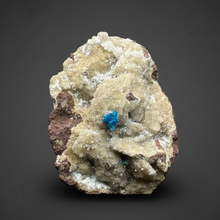Load image into Gallery viewer, Rare Electric Blue Cavansite on Druzy Matrix – Collector Mineral Specimen | India
