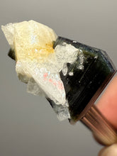 Load image into Gallery viewer, Blue Cap Dark Green Stak Nala Tourmaline and Cleavelandite – Haramosh Mountains, Pakistan | Thumbnail Specimen
