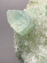 Load image into Gallery viewer, Luminous Mint Apophyllite with Glittering Druzy Sugar Quartz – India
