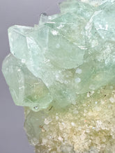 Load image into Gallery viewer, Luminous Mint Apophyllite with Glittering Druzy Sugar Quartz – India

