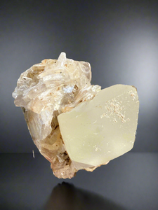 Yellow Diamond Calcite + Pink Heulandite • Maharashtra, India