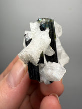 Load image into Gallery viewer, Dark Green CapStak Nala Tourmaline on Cleavelandite Matrix – Haramosh Mountains, Pakistan
