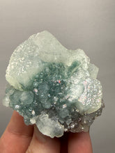 Load image into Gallery viewer, Druzy Green Apophyllite on Red &amp; Green Heulandite – Deccan Traps, Maharashtra, India

