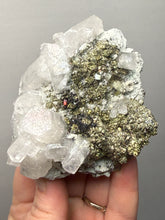 Load image into Gallery viewer, 3.3” New Find: Huanzala Mine Peru Sphalerite + Chalcopyrite + Apatite + Calcite + Quartz | Collector Display Specimen
