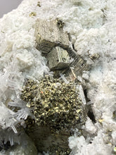 Load image into Gallery viewer, 3.1” New Find: Huanzala Mine Peru Sphalerite + Chalcopyrite + Apatite + Calcite + Quartz | Collector Display Specimen
