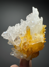 Load image into Gallery viewer, High Grade Golden Iron-Stained Himalayan Quartz Cluster | Rare Pakistan Mineral Specimen | Collector Display Crystal
