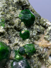 Load image into Gallery viewer, Gemmy Green Garnet on Matrix – Pakistan Collector Specimen
