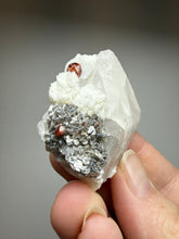 Load image into Gallery viewer, High-Grade Naturally Faceted Red Spessartine Garnet on Matrix — Skardu, Pakistan
