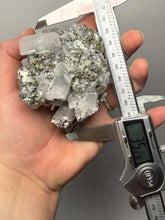 Load image into Gallery viewer, 3.5” New Find: Huanzala Mine Peru Sphalerite + Chalcopyrite + Apatite + Calcite + Quartz | Collector Display Specimen
