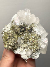 Load image into Gallery viewer, 3.3” New Find: Huanzala Mine Peru Sphalerite + Chalcopyrite + Apatite + Calcite + Quartz | Collector Display Specimen
