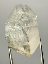 Load image into Gallery viewer, Mint Green Tourmaline on Double Terminated Clear Quartz Crystal | Pegmatite Mineral Specimen from Pakistan
