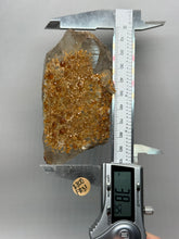 Load image into Gallery viewer, Spessartine Garnet on Smoky Quartz | Wushan Spessartine Mine, Tongbei, Yunxiao Co., Zhangzhou, Fujian, China
