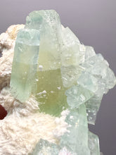 Load image into Gallery viewer, Luminous Mint Apophyllite with Glittering Druzy Sugar Quartz – India
