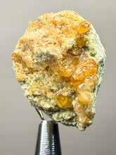 Load image into Gallery viewer, Hessonite Garnet Cluster on Matrix – Natural Collector Specimen from Pakistan | High-Grade Orange-Red Garnet Crystals
