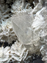 Load image into Gallery viewer, Mordenite with Optical Calcite on Druzy Chalcedony | Mineral Cabinet Specimen | Deccan Traps, India
