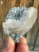 Load image into Gallery viewer, Pink Gem Heulandite on Clear Apophyllite and Clear Heulandite • Maharashtra, India
