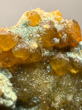 Load image into Gallery viewer, Hessonite Garnet Cluster on Matrix – Natural Collector Specimen from Pakistan | High-Grade Orange-Red Garnet Crystals
