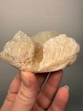 Load image into Gallery viewer, High-Grade Light Green Apophyllite on Pink Stilbite Zeolite | Indian Collector Mineral Specimen
