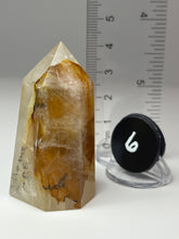 Load image into Gallery viewer, Dendrite Manganese Included Iron Oxide Quartz (Golden Healer) Obelisk Tower • RARE
