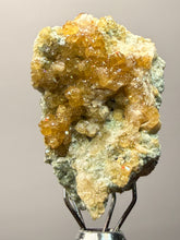 Load image into Gallery viewer, Hessonite Garnet Cluster on Matrix – Thumbnail Collector Specimen from Pakistan | High-Grade Orange-Red Garnet Crystals
