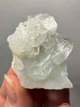 Load image into Gallery viewer, Gemmy Clear Apophyllite on Botryoidal Druzy Chalcedony | Zeolite Mineral Specimen | Maharashtra, India
