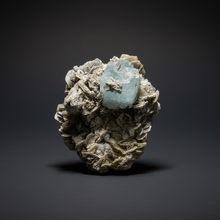 Load image into Gallery viewer, Premium Aquamarine with Mica on Matrix  Collector Mineral Specimen – Nagar Valley, Pakistan
