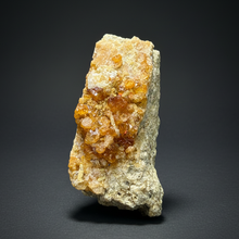 Load image into Gallery viewer, Hessonite Garnet Cluster on Matrix – Natural Collector Specimen from Pakistan | High-Grade Orange-Red Garnet Crystals
