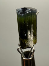Load image into Gallery viewer, Blue Cap Dark Green Stak Nala Tourmaline with Cleavelandite – Haramosh Mountains, Pakistan | Thumbnail Specimen
