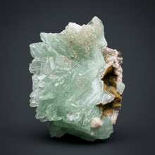Load image into Gallery viewer, Luminous Mint Apophyllite with Glittering Druzy Sugar Quartz – India
