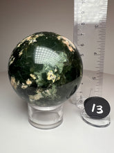 Load image into Gallery viewer, Pink Blossom Green Smoky Garden Quartz Sphere from Madagascar
