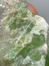Load image into Gallery viewer, Vibrant Green Tourmaline on Quartz Crystal | Pegmatite Mineral Specimen from Pakistan
