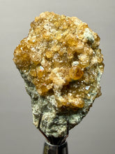 Load image into Gallery viewer, Hessonite Garnet Cluster on Matrix – Thumbnail Collector Specimen from Pakistan | High-Grade Orange-Red Garnet Crystals
