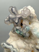 Load image into Gallery viewer, Blue-Green Chrysocolla in Botryoidal Chalcedony Cabinet Specimen | Indonesia
