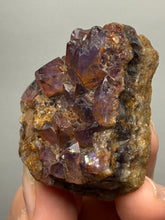 Load image into Gallery viewer, Premium Hematite-Phantom Deep Magenta Ametrine Cluster | Deccan Traps, India | Collector Mineral Specimen
