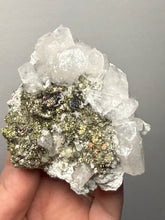 Load image into Gallery viewer, 3.3” New Find: Huanzala Mine Peru Sphalerite + Chalcopyrite + Apatite + Calcite + Quartz | Collector Display Specimen

