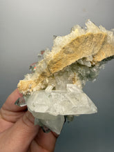 Load image into Gallery viewer, Chlorite-Included Quartz Cluster (Green Phantom Quartz) – Pakistan Mineral Specimen
