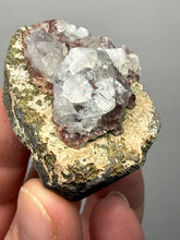 Load image into Gallery viewer, Lustrous Apophyllite over Red Heulandite (Zeolite Pocket) — Deccan Traps, Maharashtra, India
