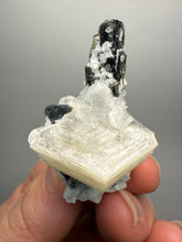 Load image into Gallery viewer, Blue and Dark Green Cap Stak Nala Tourmaline on Cleavelandite Matrix – Haramosh Mountains, Pakistan
