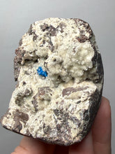 Load image into Gallery viewer, Rare Electric Blue Cavansite on Druzy Matrix – Collector Mineral Specimen | India
